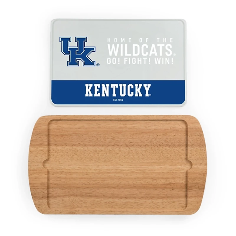 Kentucky Wildcats Wood and Glass Serving Board