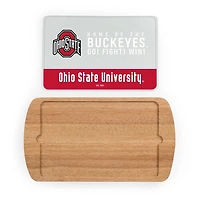 Ohio State Buckeyes Wood and Glass Serving Board