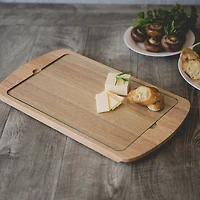 Ohio State Buckeyes Wood and Glass Serving Board