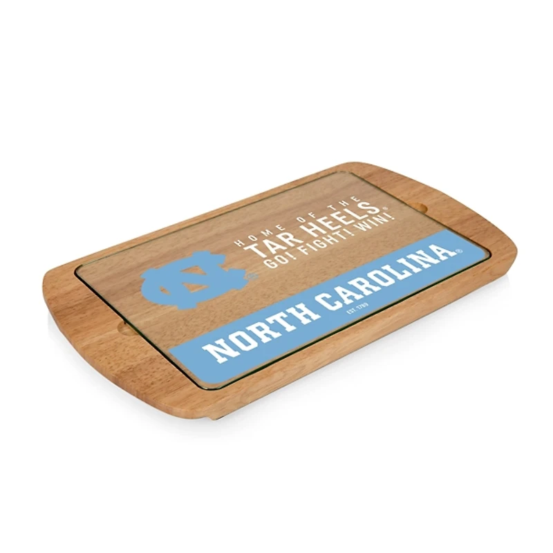 Tar Heels Wood and Glass Serving Board