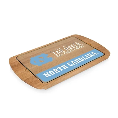 Tar Heels Wood and Glass Serving Board