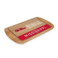Ole Miss Rebels Wood and Glass Serving Board