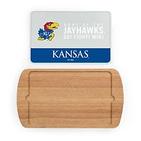Kansas Jayhawks Wood and Glass Serving Board