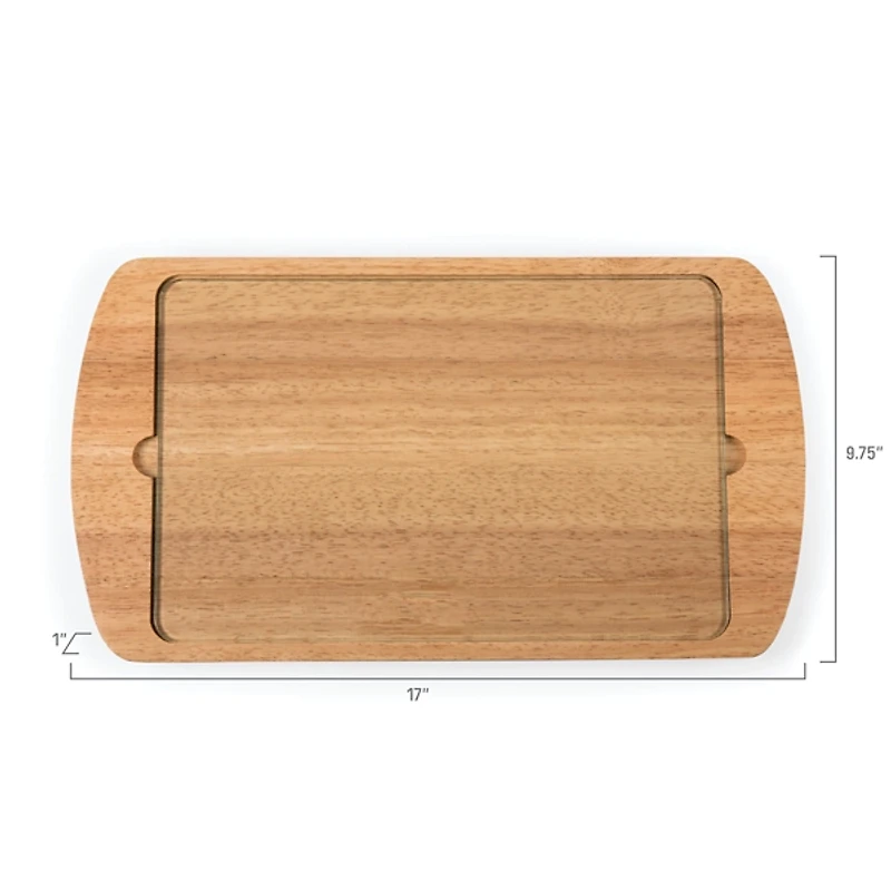Kansas Jayhawks Wood and Glass Serving Board