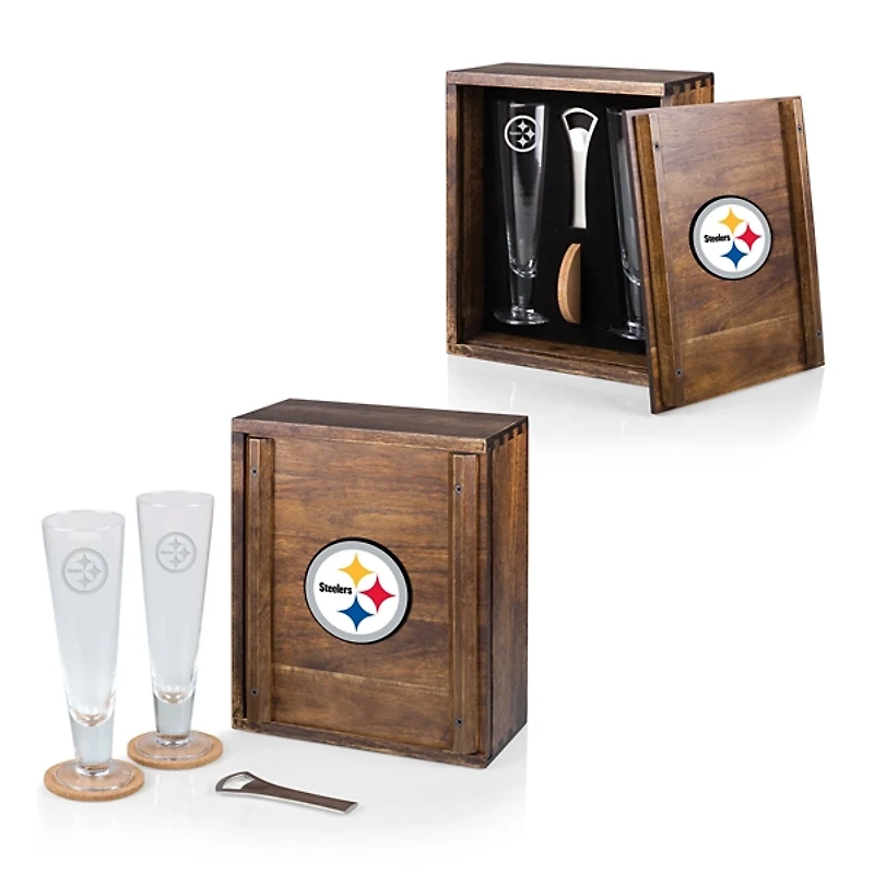 Acacia Pittsburgh Steelers Beer Glass Set