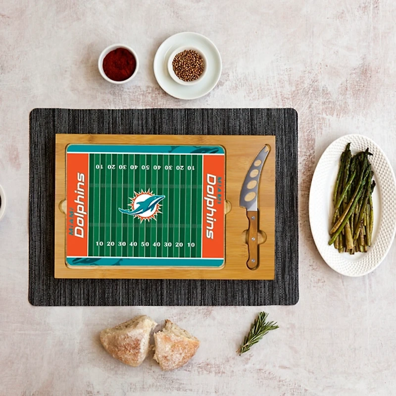 Miami Dolphins Cutting Board & Knife Set