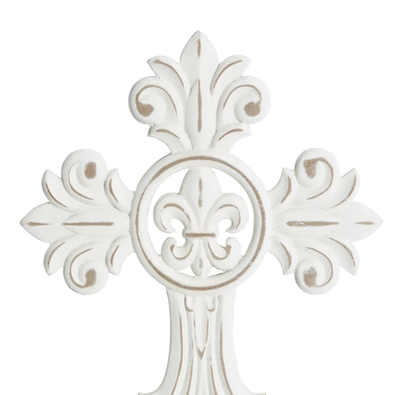 White Wood Wall Cross Wall Plaques, Set of 3