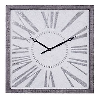 Square Galvanized Metal Wall Clock