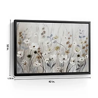 Misty Meadow Black Framed Canvas Art Print