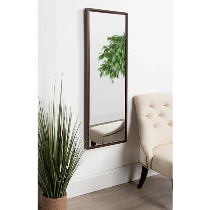 Walnut Evans Wood Panel Wall Mirror