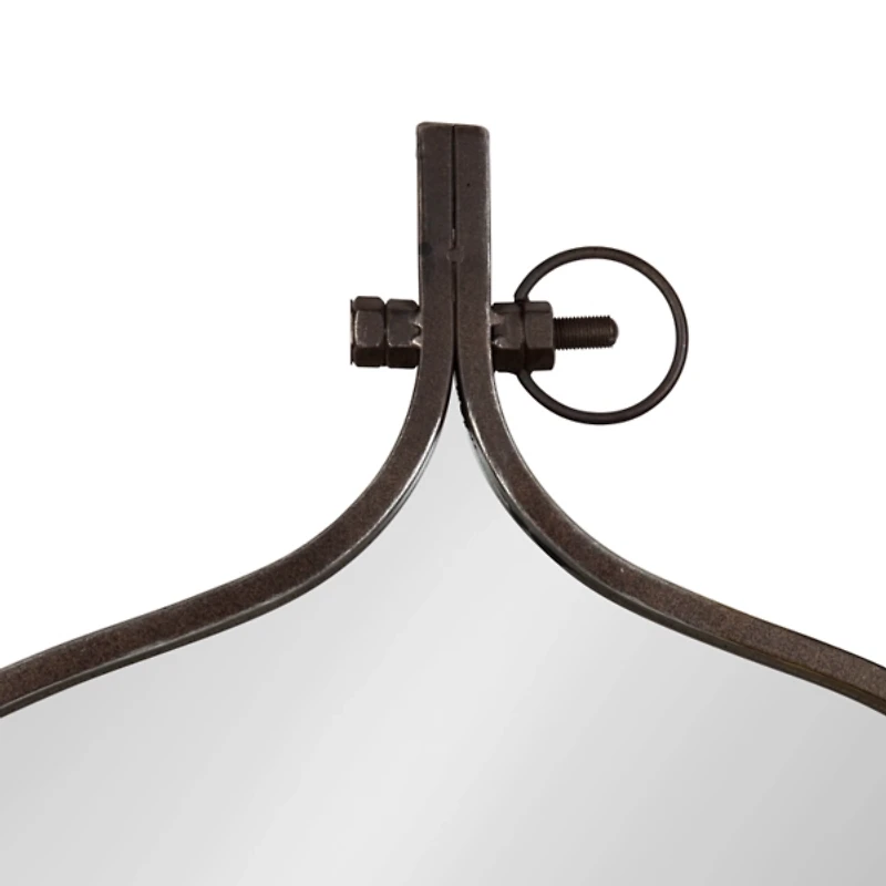 Bronze Metal Antique Round Wall Mirror