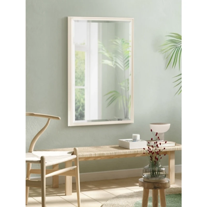 White Oakhurst Rectangle Wall Mirror, 36 in.