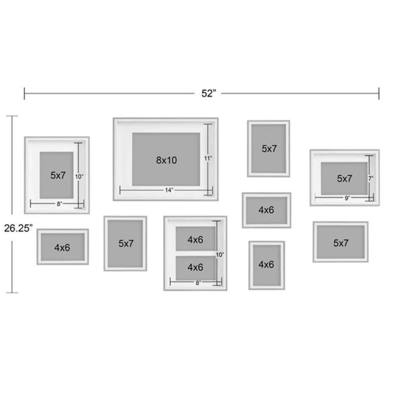 Natural and White 10-pc. Gallery Wall Frame Set