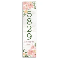 Floral Home Address Personalized Porch Board