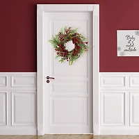 Frosted Berry and Crabapple Cedar and Pine Wreath