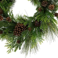 Real Touch Pine and Cedar Jingle Bell Wreath