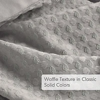 Gray Waffle Weave Full/Queen Comforter Set