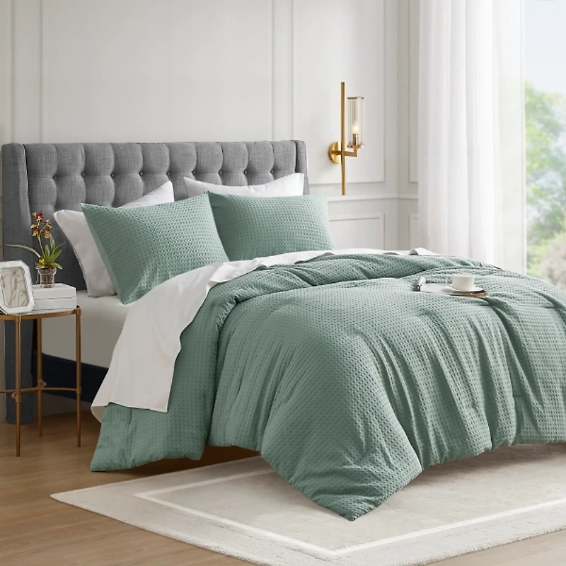 Waffle King/California King Comforter Set
