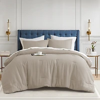 Neutral Waffle Weave Twin/Twin XL Comforter Set