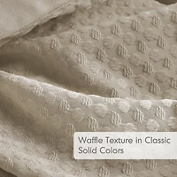 Neutral Waffle Weave Twin/Twin XL Comforter Set