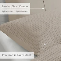 Neutral Waffle Weave Full/Queen Comforter Set