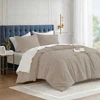Neutral Waffle Weave Full/Queen Comforter Set