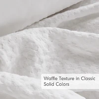 White Waffle King/California King Comforter Set