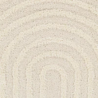 Cream Modern Curve Area Rug