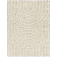 Cream Modern Curve Area Rug