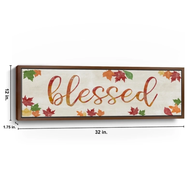 Blessed Leaves Framed Canvas Art Print