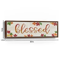 Blessed Leaves Framed Canvas Art Print