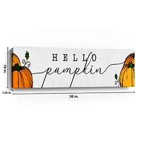 Hello Pumpkin Patch Canvas Art Print
