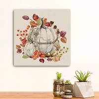White Harvest Pumpkin Canvas Art Print