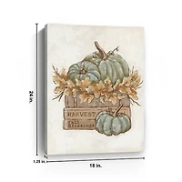 Pumpkin Book Stack Canvas Art Print