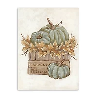 Pumpkin Book Stack Canvas Art Print
