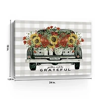 Gather and Be Grateful Truck Canvas Art Print