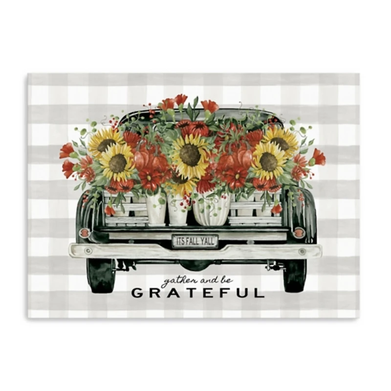 Gather and Be Grateful Truck Canvas Art Print