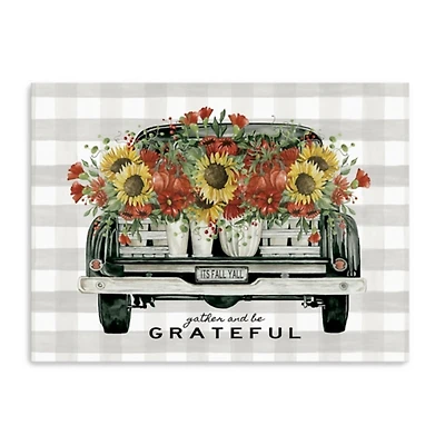 Gather and Be Grateful Truck Canvas Art Print