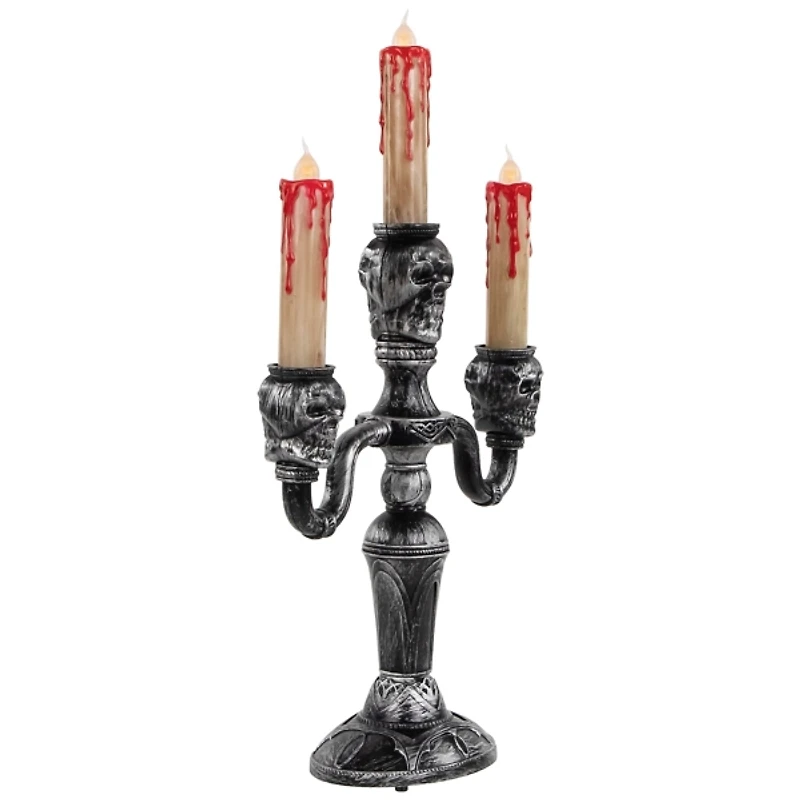 LED Bloody Skull Halloween Candelabra