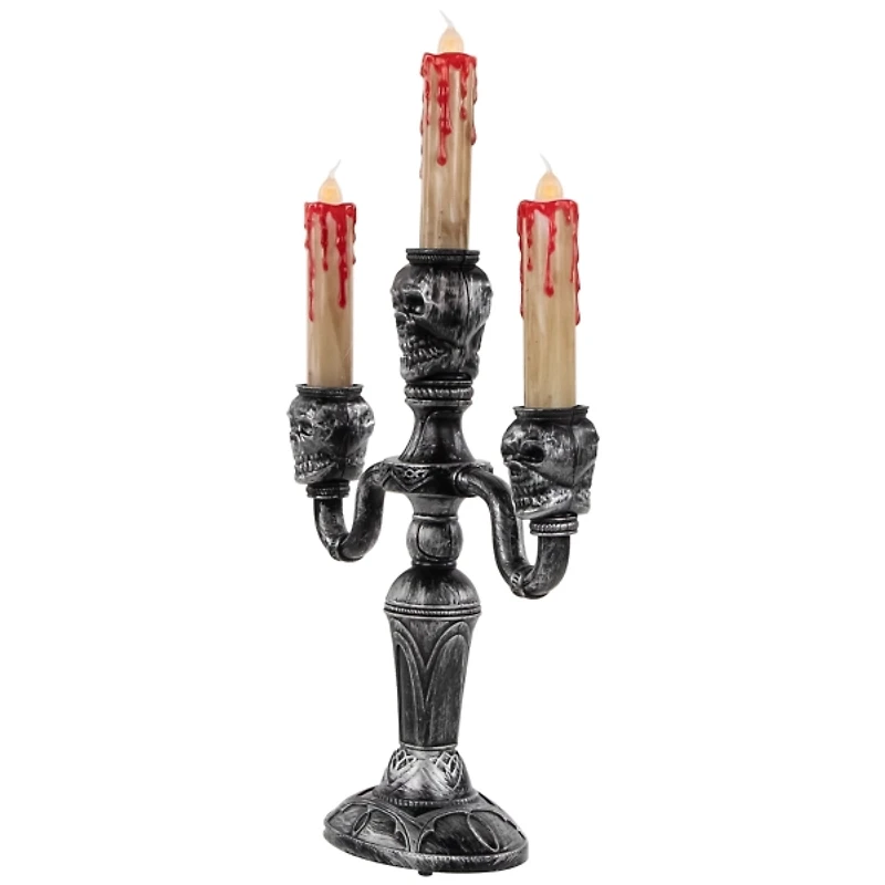 LED Bloody Skull Halloween Candelabra