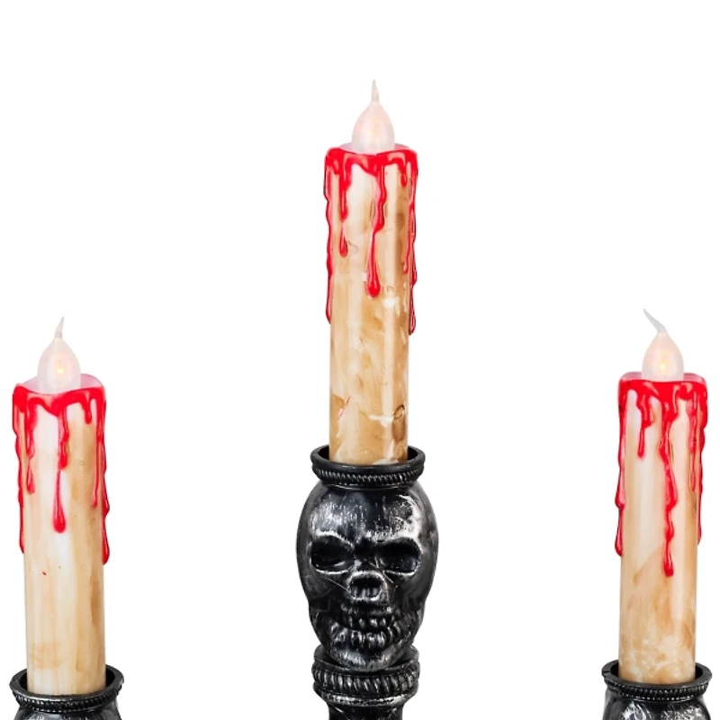 LED Bloody Skull Halloween Candelabra