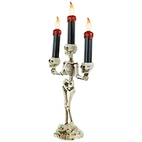 LED Dripping Skeleton Halloween Candelabra