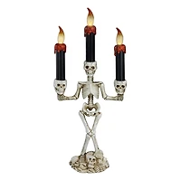 LED Dripping Skeleton Halloween Candelabra