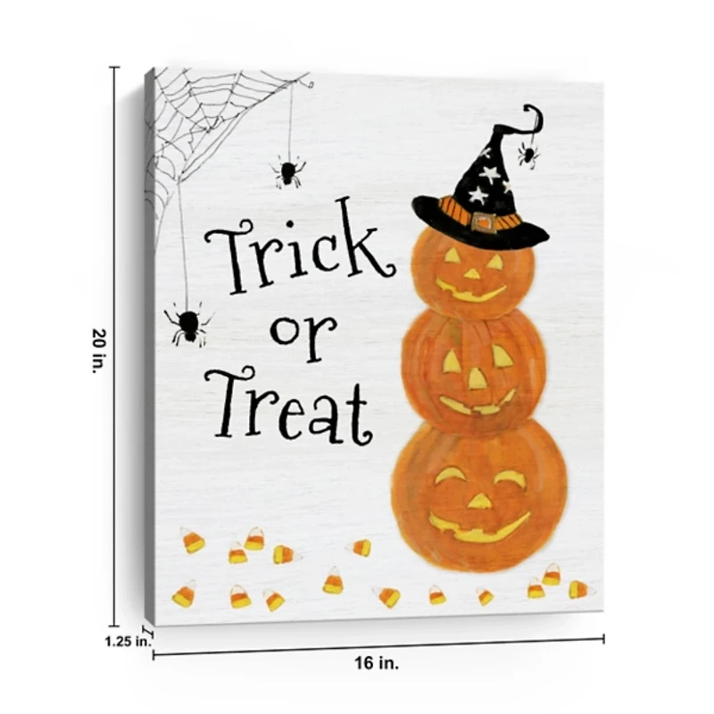 Trick or Treat Jack O' Lanterns Canvas Art Print