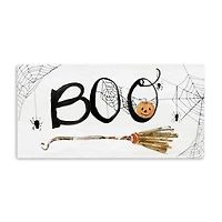 Boo Broomstick Canvas Art Print