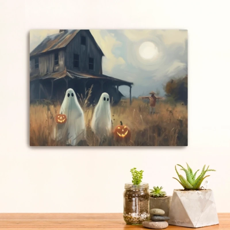 Two Ghost Friends Canvas Art Print