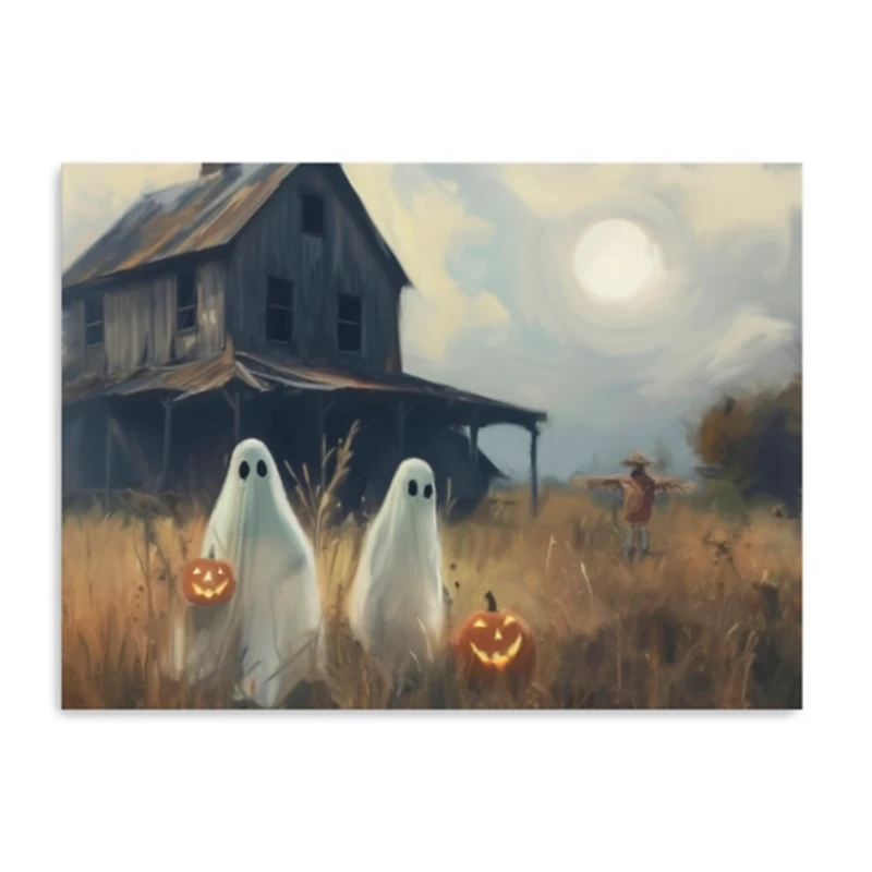Two Ghost Friends Canvas Art Print, 32x24 in.