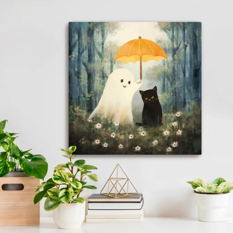 Purranormal Protection Halloween Canvas Art Print