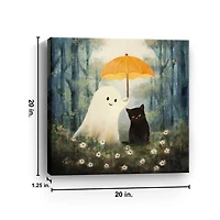 Purranormal Protection Halloween Canvas Art Print