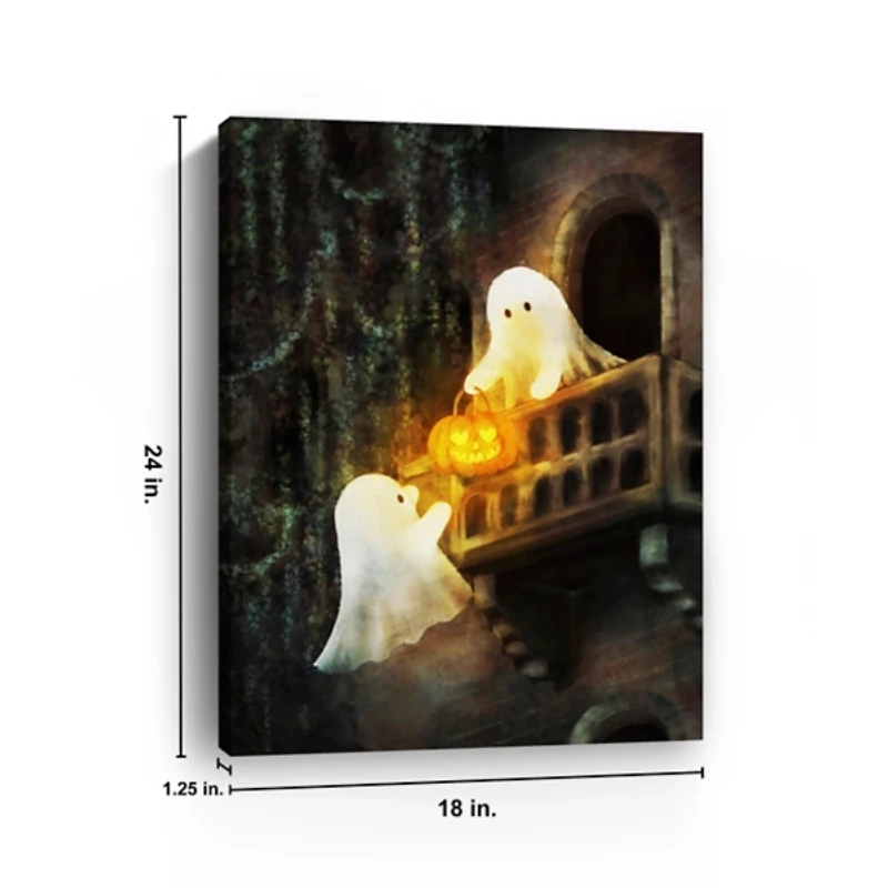 Ghostly Sweethearts Canvas Art Print
